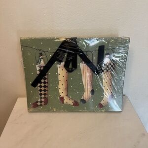 Vintage Jill Ankrom File Folder Card Holder Christmas Snowman Holiday New